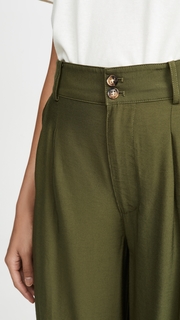 Madewell Pleated Wide Leg Crop Pants