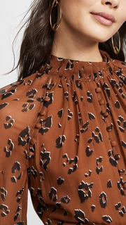 Nicholas High Neck Button Mini Dress