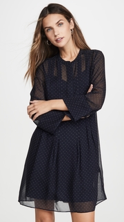 Club Monaco Pintuck Long Sleeve Dress