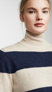 525 America Rugby Stripe Cashmere Turtleneck