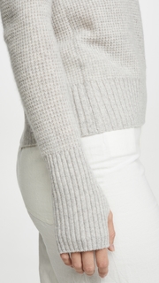 White + Warren Slim Thermal Cashmere Crew Neck Pullover