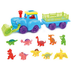 Игровой набор Наша Игрушка Машинка и 10 динозавриков