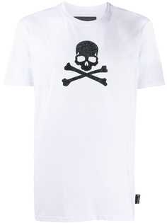 Philipp Plein футболка с декорированным принтом Skull
