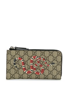 Gucci кошелек с принтом Kingsnake и узором GG Supreme