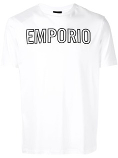 Emporio Armani футболка с вышитым логотипом