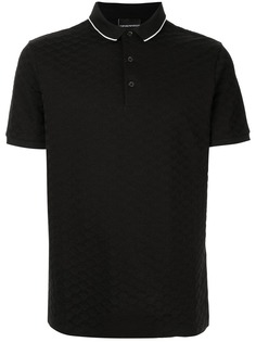 Emporio Armani рубашка-поло со сплошным логотипом