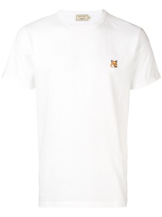 Maison Kitsuné футболка с вышивкой лисы