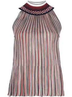 Missoni топ без рукавов в полоску