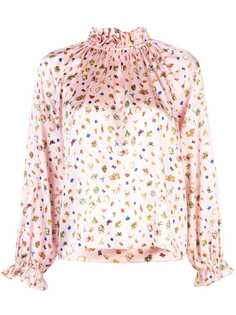 Cynthia Rowley блузка Penny с оборками на рукавах