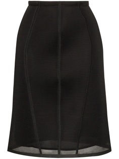 Fendi юбка-карандаш с сетчатой вставкой