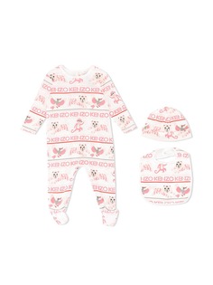 Kenzo Kids комплект из комбинезона, шапки и нагрудника