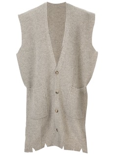 Maison Margiela кардиган с эффектом потертости без рукавов
