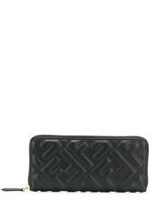Fendi кошелек с круговой молнией и логотипом FF