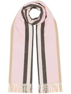 Burberry двусторонний кашемировый шарф в полоску Icon Stripe