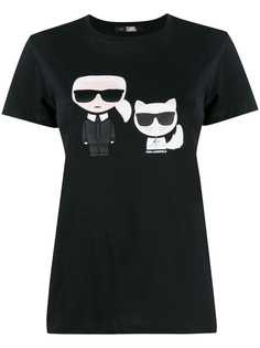 Karl Lagerfeld футболка Karl & Choupette с принтом