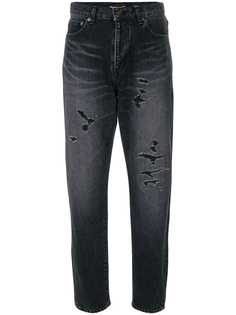 Saint Laurent джинсы с потертой отделкой