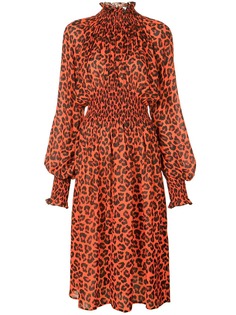 MSGM платье с леопардовым принтом