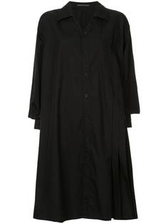 Yohji Yamamoto платье-рубашка с принтом