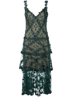 Tadashi Shoji платье миди с цветочной аппликацией