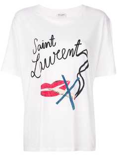 Saint Laurent футболка бойфренда Bouche Saint Laurent