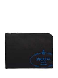 Prada клатч из сафьяновой кожи