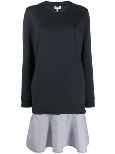 Kenzo расклешенное платье в контрастных тонах