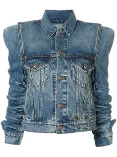 R13 джинсовая куртка со сборками