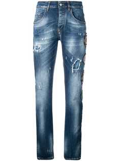 Frankie Morello multipatch distressed jeans
