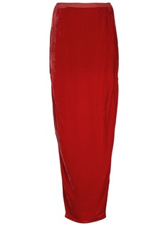 Rick Owens длинная юбка с боковыми разрезами