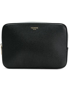 Thom Browne Seamed Panel Pebble Grain Leather Wash Bag
