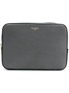Thom Browne Seamed Panel Pebble Grain Leather Wash Bag