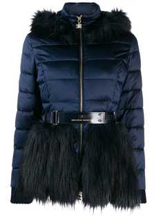 Elisabetta Franchi faux fur trim padded jacket