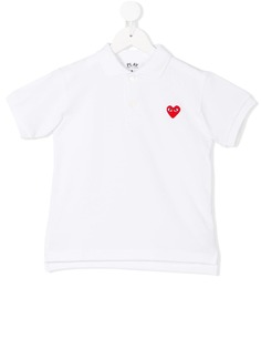 Comme Des Garçons Play Kids футболка-поло с принтом сердца