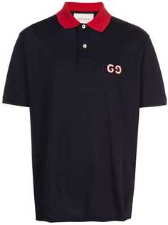 Gucci рубашка-поло с вышивкой GG