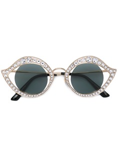 Gucci Eyewear солнцезащитные очки со стразами