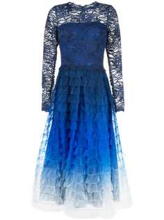 Tadashi Shoji расклешенное платье с эффектом омбре