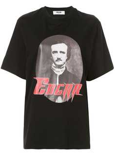 MSGM футболка с принтом Edgar Allen Poe