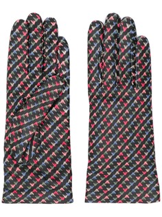 Emporio Armani перчатки в стиле колор-блок с логотипом