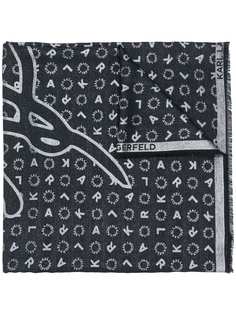 Karl Lagerfeld жаккардовый шарф Signature