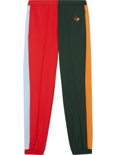 Burberry спортивные брюки в стиле колор-блок с логотипом