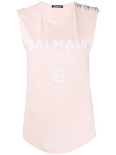 Balmain топ без рукавов с логотипом