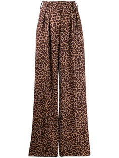 Sara Battaglia брюки с леопардовым принтом