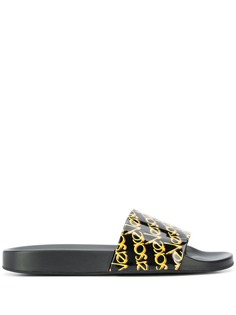 Versace шлепанцы с логотипом