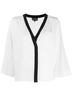 Emporio Armani топ с контрастной вставкой