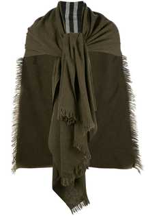Ziggy Chen шарф с бахромой