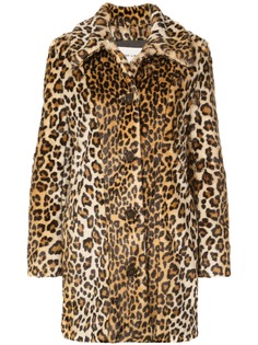 Sandy Liang пальто из искусственного меха с леопардовым принтом