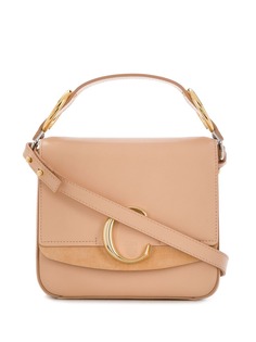 Chloé каркасная сумка с металлическим логотипом