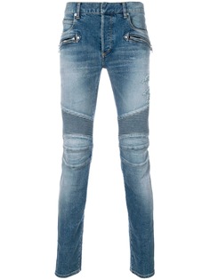Balmain байкерские джинсы кроя скинни