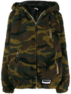 Miu Miu куртка-бомбер с камуфляжным принтом