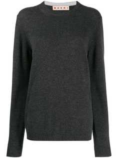 Marni кашемировый свитер с круглым вырезом
